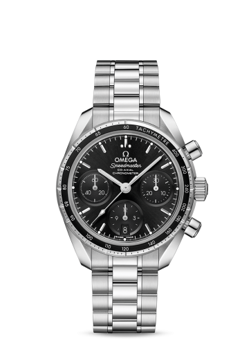 Omega Speedmaster Co-Axial 38 Stainless Steel / Black / Bracelet